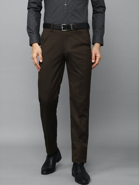 Men's Herringbone Wool Blend Trousers High Waist Straight Long Casual Pants  HOT | eBay