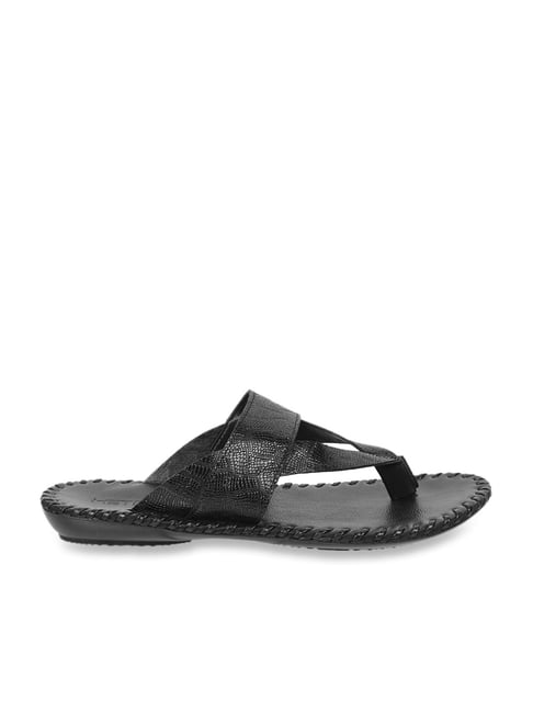 Metro Men's Black Thong Sandals