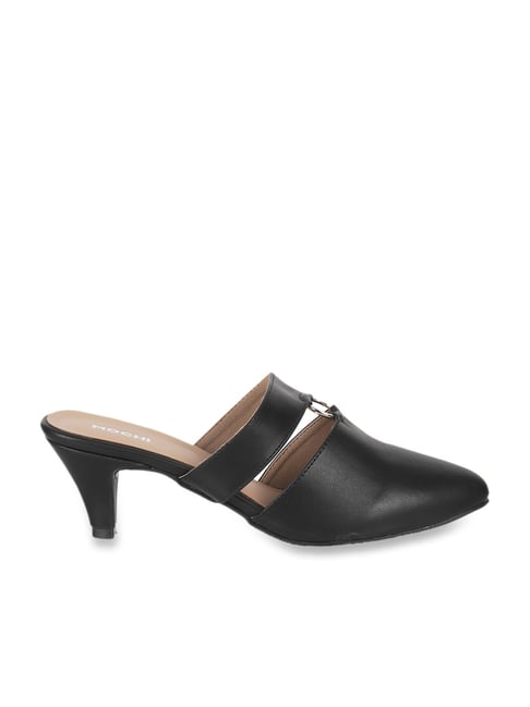 Mochi Women's Black Mule Stilettos