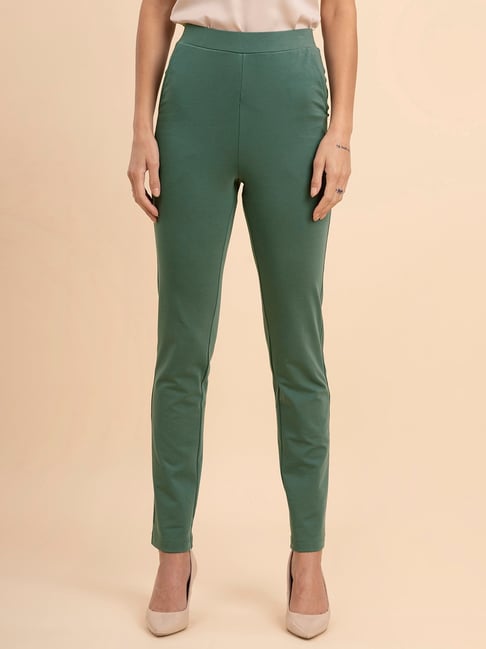 Buy ANGELS WISH GREEN LOOSE STRAIGHT JEANS for Women Online in India