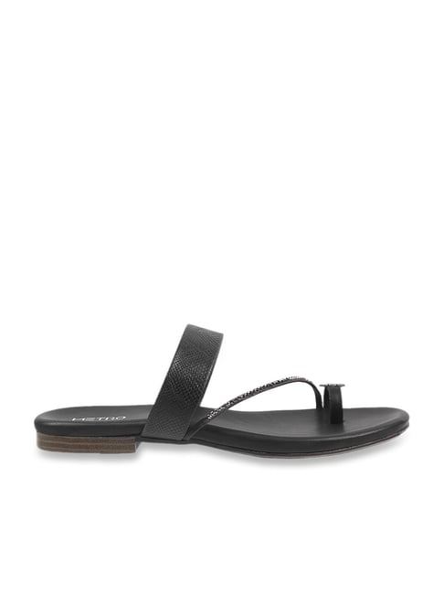 Buy Shezone Women's Black Toe Ring Sandals for Women at Best Price @ Tata  CLiQ