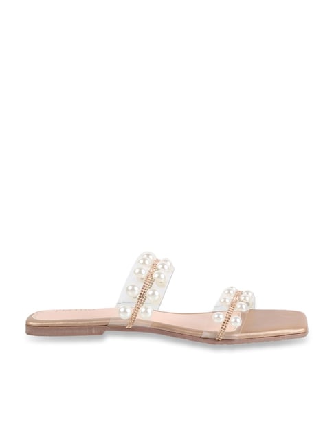 Rose gold studded sandals new arrivals