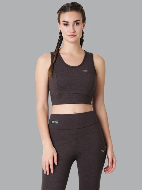 Buy Zelocity Quick Dry Removable Padding Sports Bra With High Rise Leggings  - Red Wine at Rs.1595 online | Activewear online