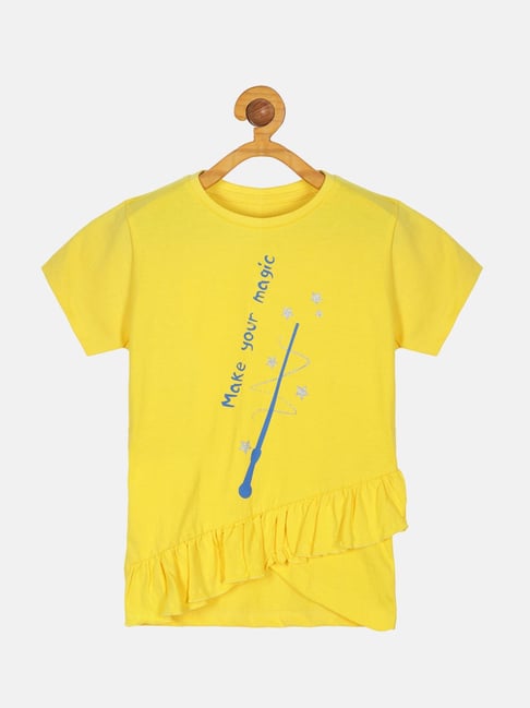 Kiddopanti Kids Yellow Printed T-Shirt-picture-14