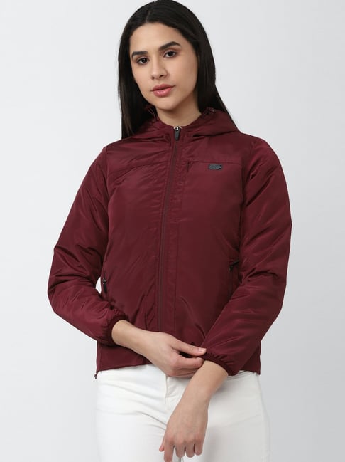 Van Heusen Maroon Cotton Jacket