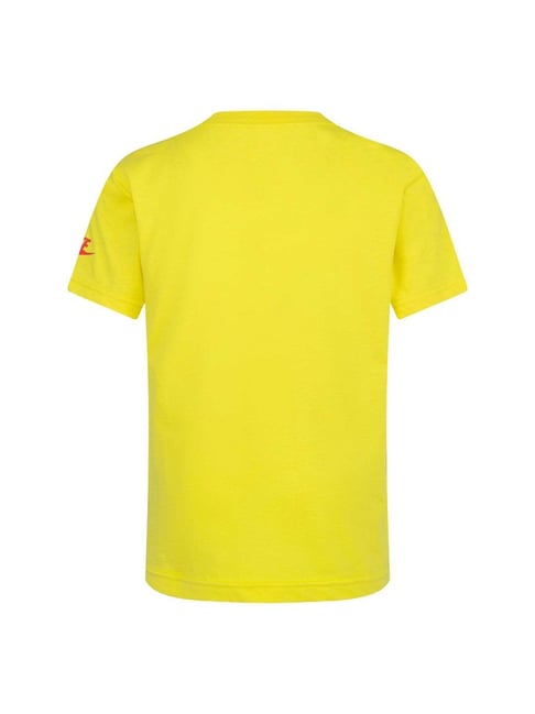 Nike Kids Optic Yellow Printed T Shirt