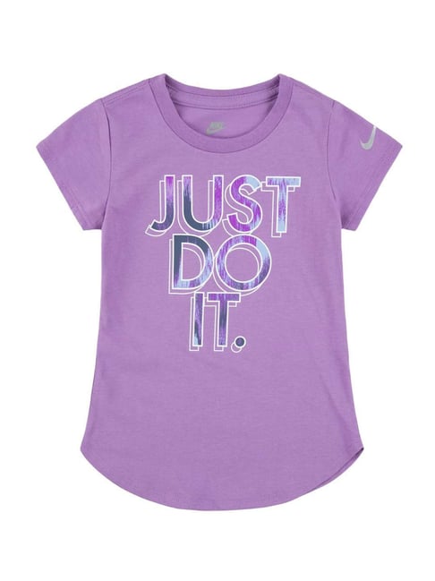 Girls purple nike clearance shirt