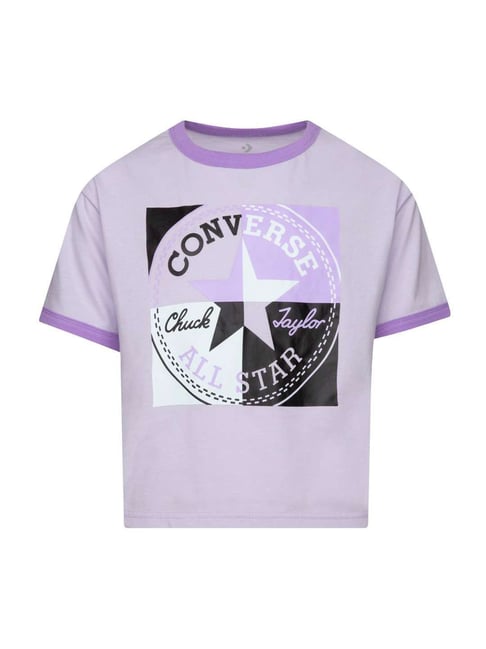 Converse t store shirt kids purple