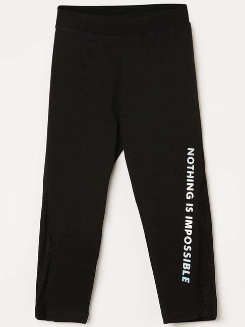 Buy Fame Forever by Lifestyle Kids Black Leggings for Girls Clothing Online  @ Tata CLiQ