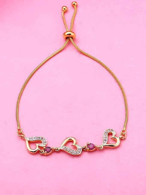 Heart shape deals gold bracelet