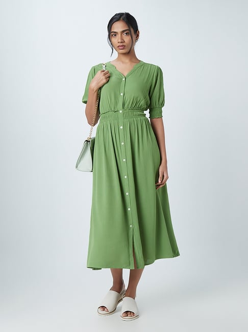 LOV by Westside Green Maxi Dress Price in India