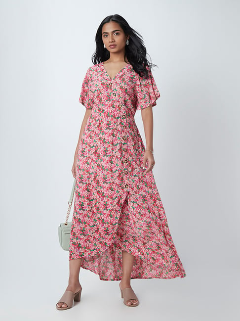 LOV by Westside Pink Floral-Printed Dress Price in India