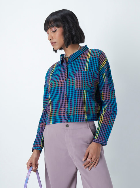 Nuon by Westside Multicoloured Checkered Shirt Price in India