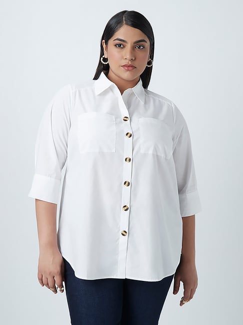 Gia Curves by Westside White Shirt Price in India