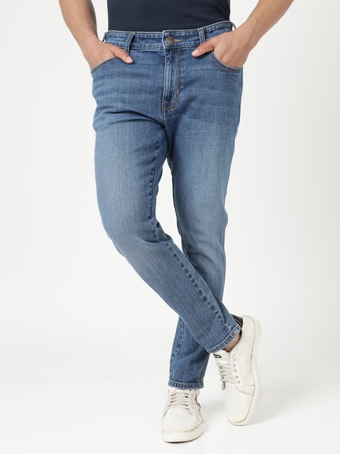 Wrangler Light Indigo Cotton Slim Fit Jeans-image-18