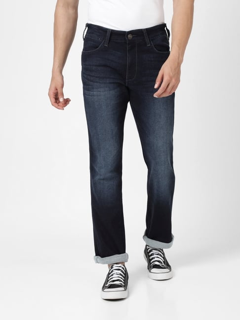 Wrangler Dark Indigo Cotton Regular Fit Jeans