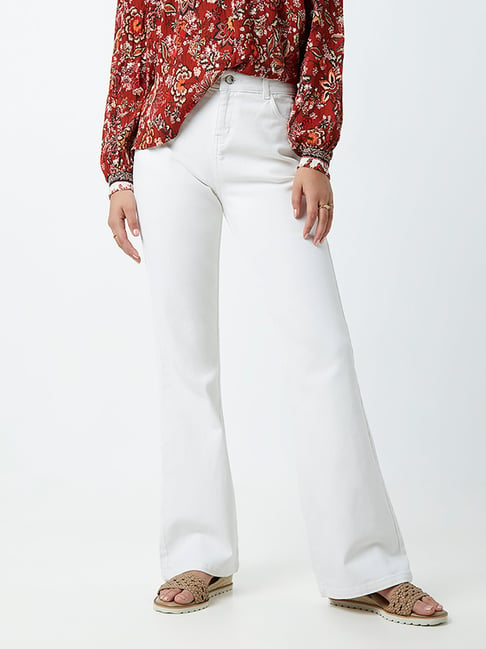 LOV by Westside White Bootcut Margo Jeans