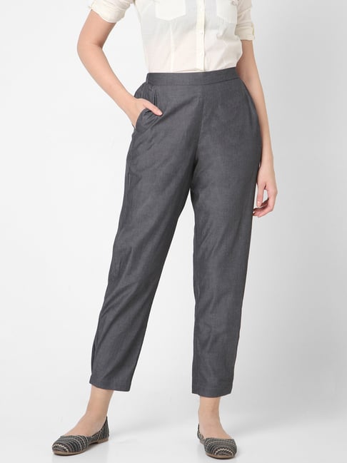 Grey Linen Trousers  Buy Grey Linen Trousers online in India