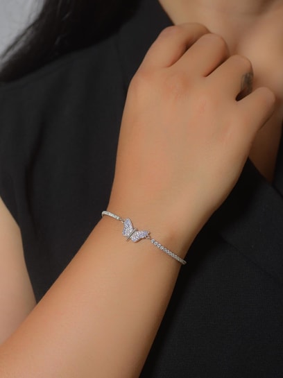 Best Customized Butterfly Bracelet with 92.5 Hallmarked Silver India 2021