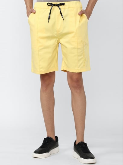 Mens yellow store cotton shorts