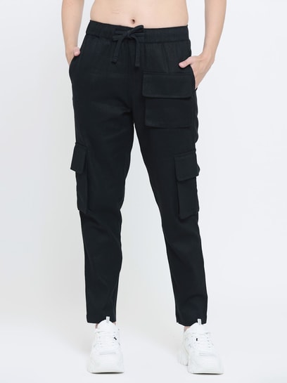 Skinny Fit Cargo trousers - Black - Men | H&M IN