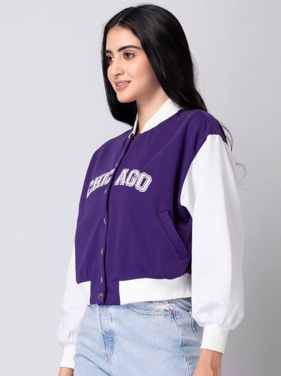 MVP Satin Purple Varsity Jacket For Sale - William Jacket