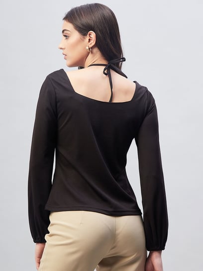 Buy Marie Claire Black Regular Fit Top for Women Online @ Tata CLiQ