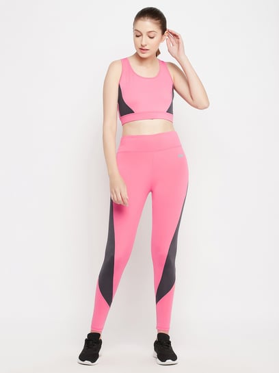 Black and Pink Thigh High Gym Leggings - Fit Boutique