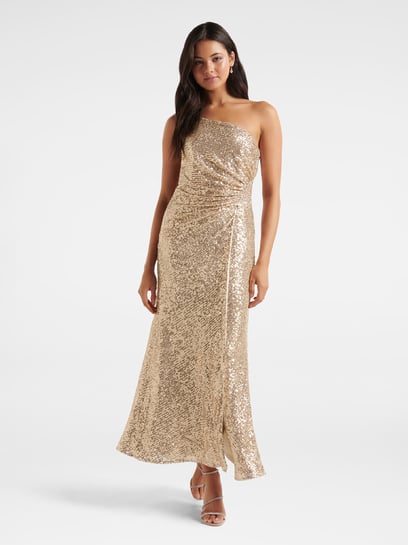 Buy Forever New Gold Embellished Maxi Dress for Women's Online @ Tata CLiQ