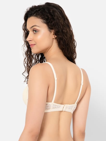 Buy Amante Cream Lace Bra For Women Online At Tata CLiQ