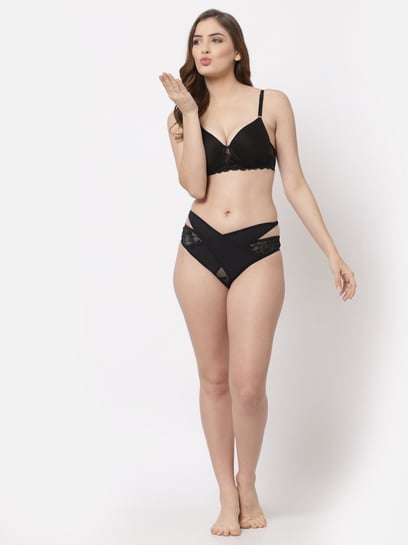 Buy Cukoo Brown Printed Full Coverage Bra & Panty Set for Women's Online @  Tata CLiQ