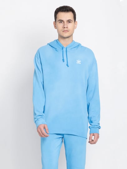 Adidas originals essential overhead hoodie blu hot sale