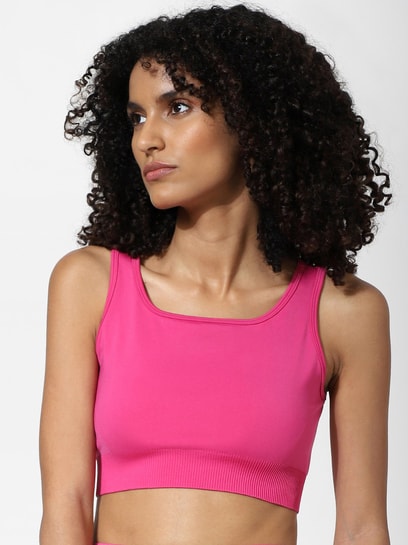 Buy Only Pink Full Coverage Sports Bra for Women Online @ Tata CLiQ