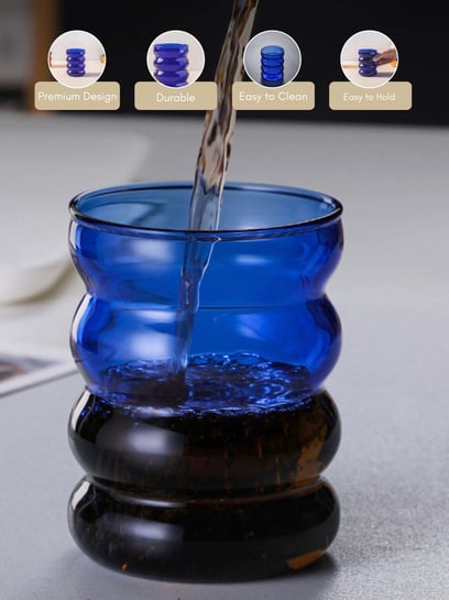 Buy Nestasia premium quality blue puffy glass to guest at Best