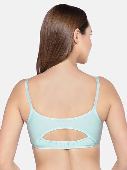 Inner Sense Blue & Green Cotton Seamless Bra - Pack Of 3