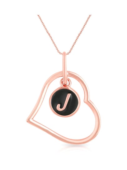 Heart Letter J Collarbone Pendant Necklace | Silver necklace, Sale necklace,  Pear shaped diamond necklace