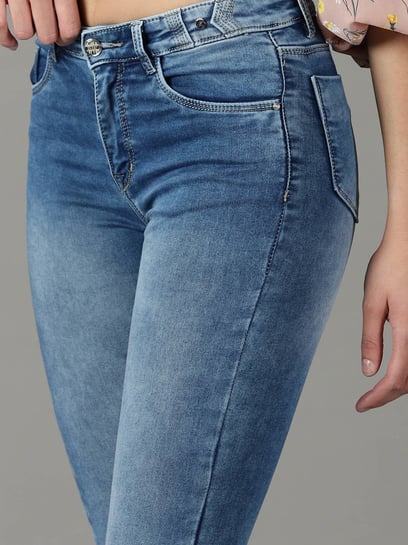 Lee Light Indigo Relaxed Fit High Rise Jeans