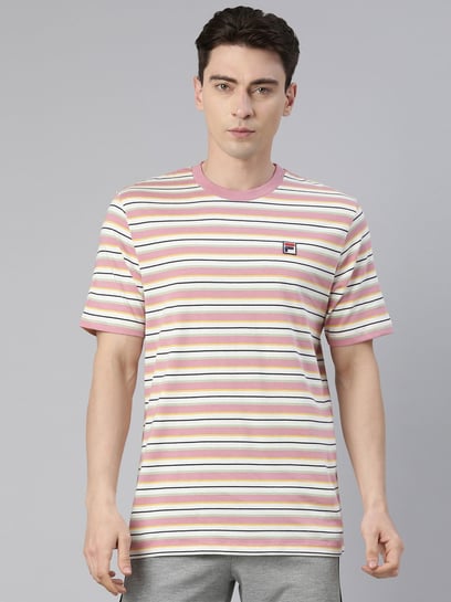 Fila stripe crew clearance sweatshirt