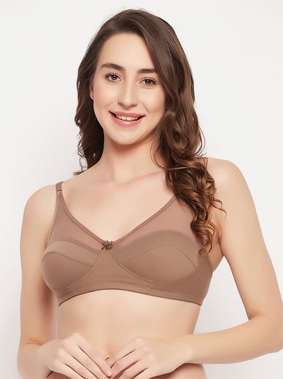 Buy Clovia Beige Cotton Minimizer Bra for Women Online @ Tata CLiQ