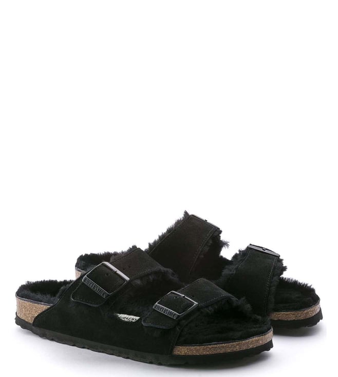 Buy Birkenstock Arizona Shearling Black Regular Width Unisex