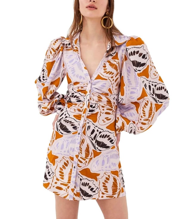 Buy For Love & Lemons Multi ESMERALDA Printed Mini Shirt Dress for