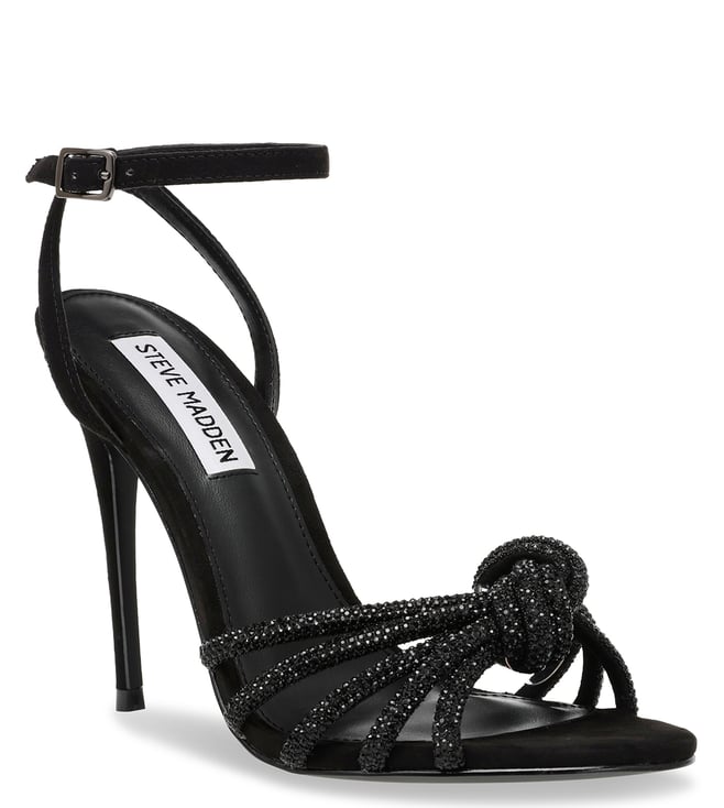 steve madden black rhinestone sandals