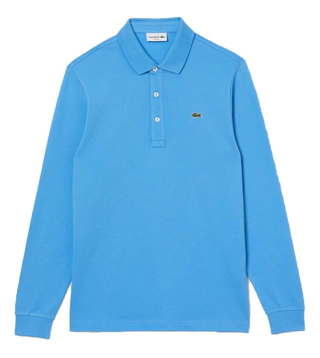 Buy Lacoste Blue Slim Fit Polo T-Shirt for Men Online @ Tata CLiQ Luxury