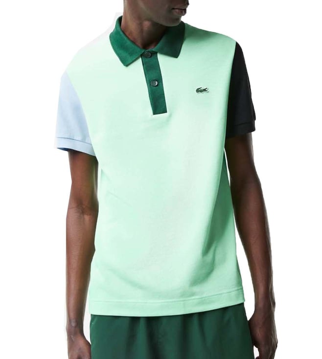 Buy Lacoste Multi Colour-Block Fit Polo T-Shirt for Men Online @ Tata CLiQ Luxury