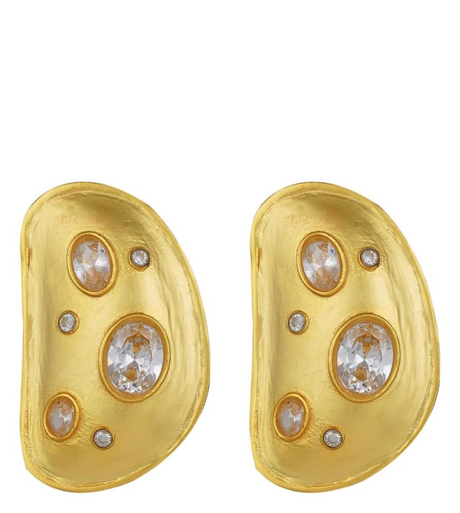 Buy 18k Yellow Gold Pearl Diamond Stud Earrings with Minimalistic Design  Online  Madanji Meghraj