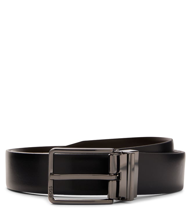 Buy BOSS Black Monogrammed Leather Reversible Belt for Women Online @ Tata  CLiQ Luxury