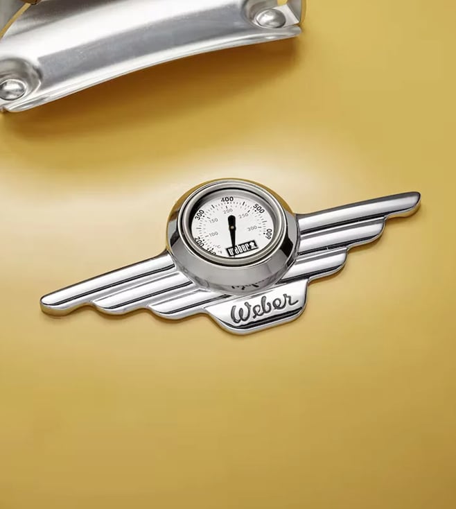 Buy WEBER Yellow Alloy Large Kettle Charcoal Grill with Thermometre (96