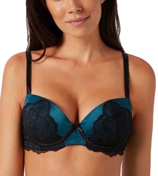Buy YamamaY Black Lace Slit Under-Wired Push Up Bra for Women