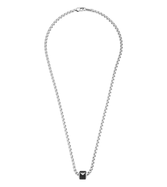 Buy Emporio Armani Silver Essential Necklace for Women Online @ Tata CLiQ  Luxury