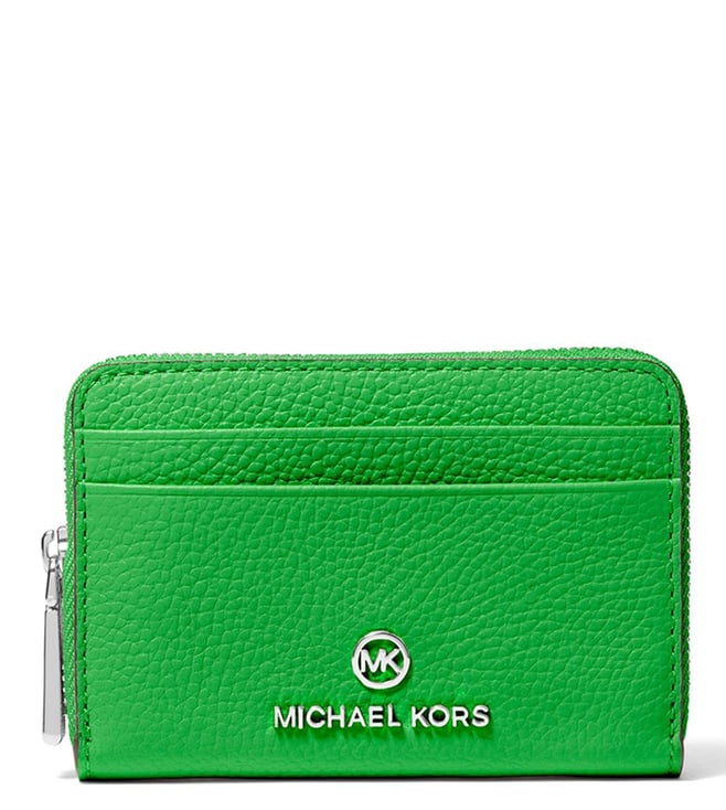 Buy MICHAEL Michael Kors Green Jet Set Pebbled Medium Wallet for Women  Online @ Tata CLiQ Luxury